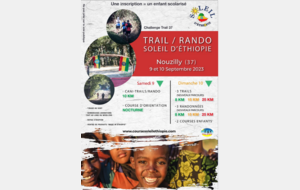 Trail Soleil d’ Ethiopie à Nouzilly , les résultats