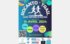 4ème Rocanto trail , les rèsultats