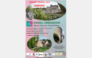 2 ème Corrida Amboisienne, samedi 19  octobre