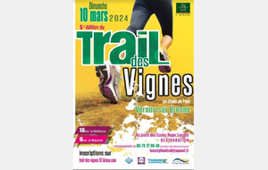 Dimanche 8 mars, 7 ème trail des Vignes à Vernou sur Brenne