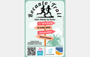 Dimanche 12 Avril, 6 ème édition du ROCANTO'TRAIL