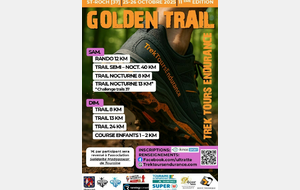 11 ème Golden trail , samedi 25 et Dimanche 26 Octobre