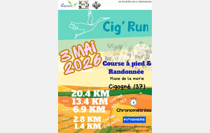 Dimanche 3 mai, 2ème Cig'Run