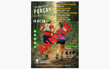 ANNULATION DES FOULEES DE PARCAY SUR VIENNE !