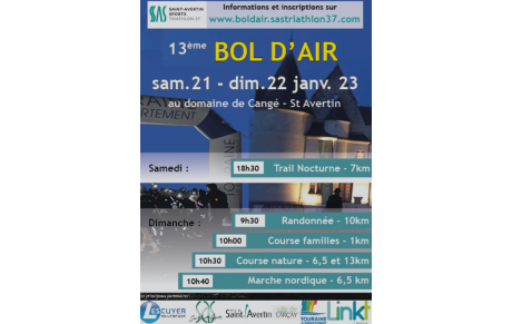 13 ème BOL D'AIR de SAINT AVERTIN, les résultats...